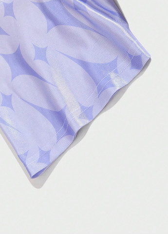 Светло-лиловая футболка-поло для мужчин SHEIN с рисунком