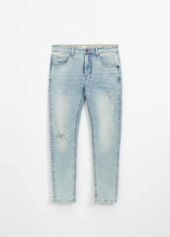 Голубые демисезонные зауженные джинсы House