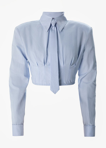 Голубой демисезонный комплект (топ, галстук) Gepur