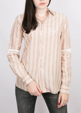 Пудровая кэжуал рубашка в полоску Ralph Lauren