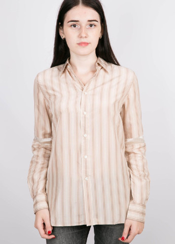 Пудровая кэжуал рубашка в полоску Ralph Lauren