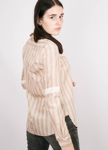 Пудровая кэжуал рубашка в полоску Ralph Lauren