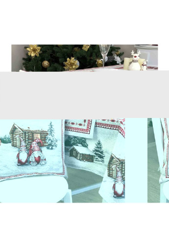 Наволочка декоративна Snowfall Пара гномів 45х45 см Сіра з червоним (23806) Прованс (254076141)