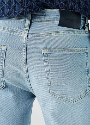 Голубые демисезонные регюлар фит джинсы Lacoste