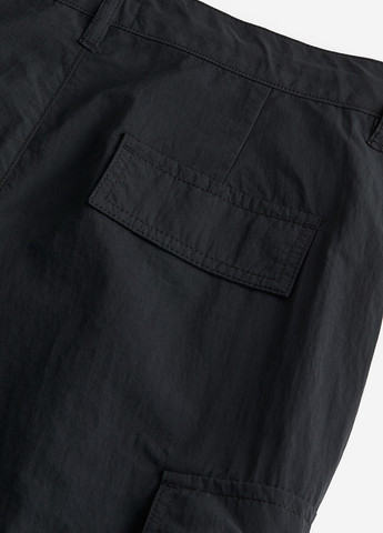 Черные кэжуал демисезонные карго брюки H&M