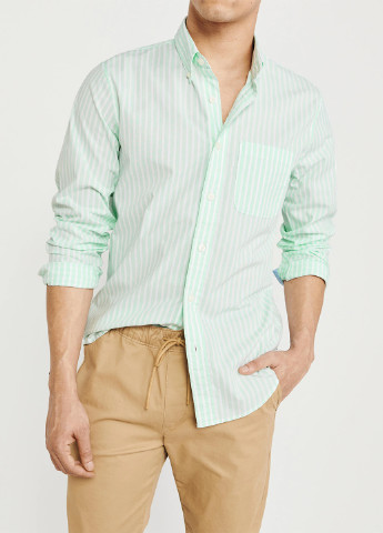Цветная кэжуал рубашка в полоску Abercrombie & Fitch с длинным рукавом