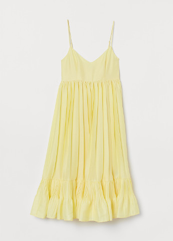 Жовтий кежуал сукня кльош H&M однотонна