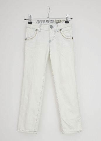Белые демисезонные со средней талией джинсы Miss Sixty