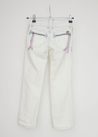 Белые демисезонные со средней талией джинсы Miss Sixty