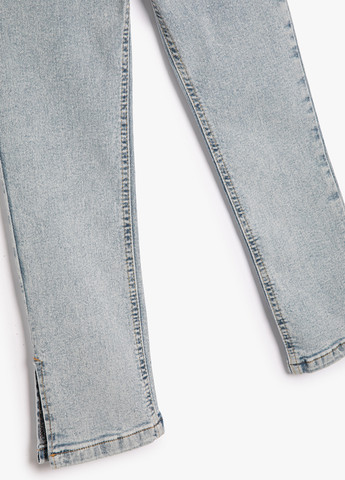 Голубые демисезонные прямые джинсы KOTON