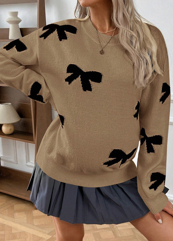 Темно-бежевый демисезонный джемпер для беременных джемпер SHEIN