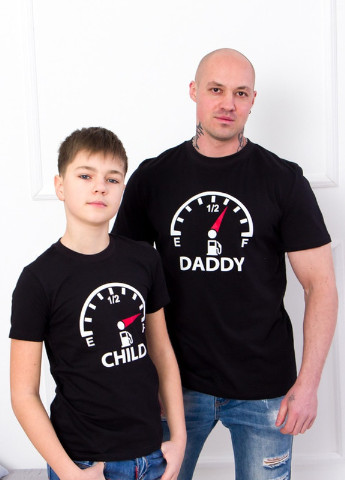 Чорна літня футболка дитяча "family look" Носи своє 6021