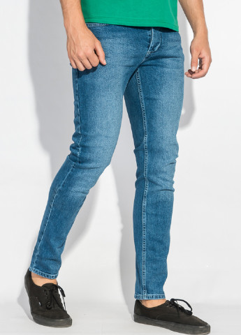 Светло-синие демисезонные прямые джинсы Deep & Brown