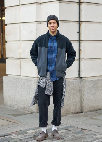 Комбинированная демисезонная куртка Uniqlo