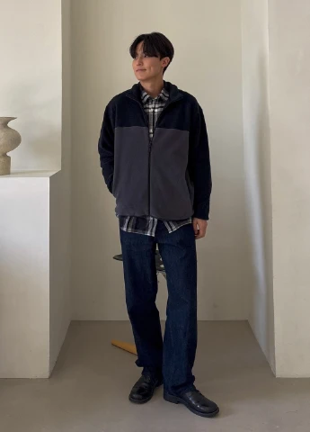 Комбинированная демисезонная куртка Uniqlo