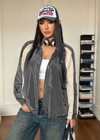 Сіра демісезонна куртка SHEIN