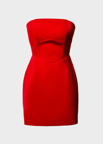 Червона коктейльна сукня бандо Gepur однотонна
