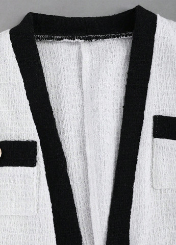 Белый женский жакет SHEIN колор блок - демисезонный