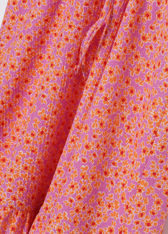 Розовое кэжуал платье клеш Lefties с цветочным принтом