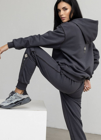 Теплий жіночий костюм (худі, штани) зі швами навиворіт TOTALFIT (303023615)