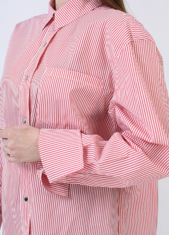 Светло-красная кэжуал рубашка в полоску Kristina Mamedova