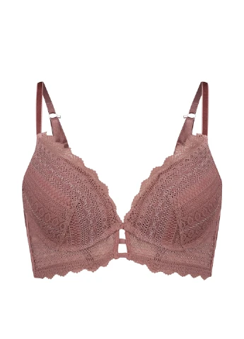 Рожево-коричневий бюстгальтер Hunkemoller без кісточок поліамід