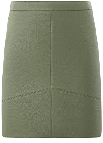 Светло-зеленая кэжуал однотонная юбка Oodji мини