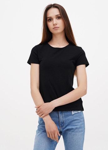 Черная летняя футболка H&M