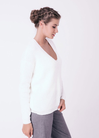 Белый демисезонный пуловер джемпер Sewel