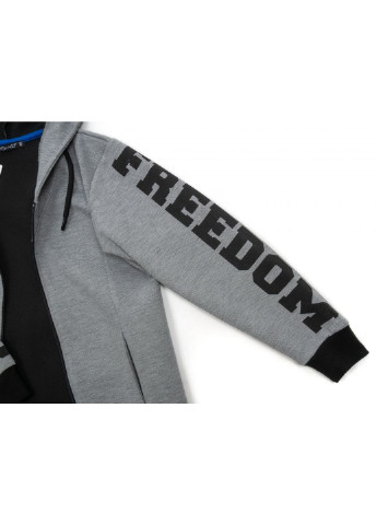 Серая демисезонная куртка ветровка с капюшоном (10760-146b-gray) BLUELAND