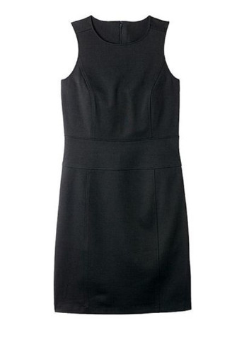 Черное кэжуал платье футляр Signature Collection однотонное