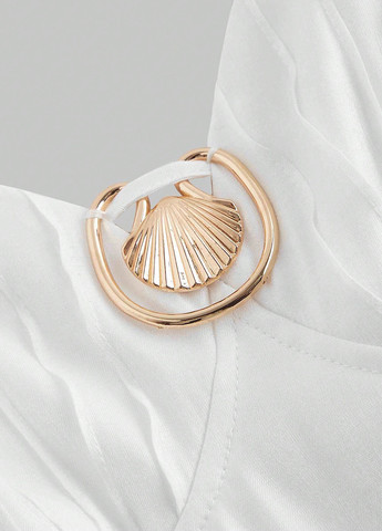 Білий святковий, вечірня сукня з корсетом SHEIN однотонна