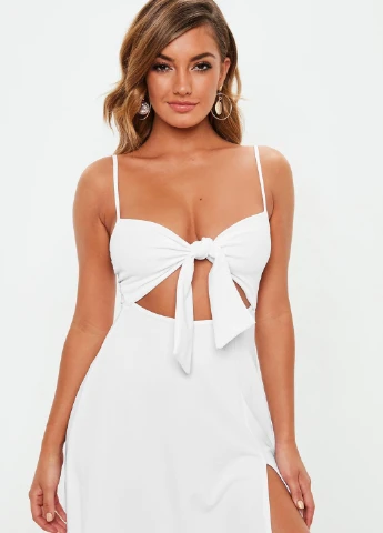 Белое кэжуал платье Missguided однотонное
