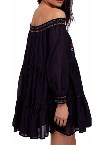 Чорна кежуал сукня Free People однотонна