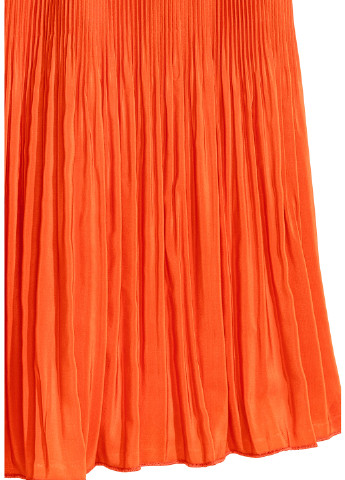 Оранжевая кэжуал юбка H&M плиссе
