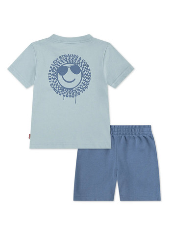 Синій літній комплект (футболка, шорти) Levi's