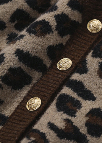 Коричневый демисезонный кардиган SHEIN