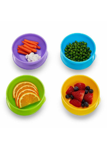 Набор детской посуды Миска с крышкой 4 шт + Ложка 2 шт Munchkin (252235106)