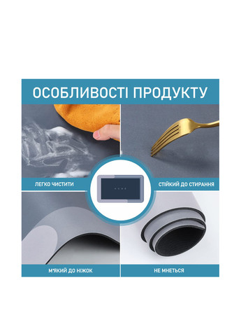 Диатомитовый коврик Home для ванной Суперпоглощающий 50х80 см Графит Aquarius Діатомітовий (316385090)