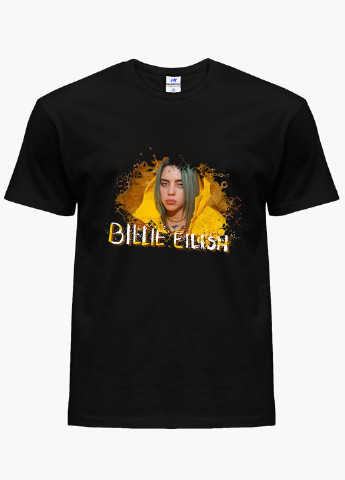 Чорна демісезонна футболка дитяча біллі айлиш (billie eilish) (9224-1215) MobiPrint
