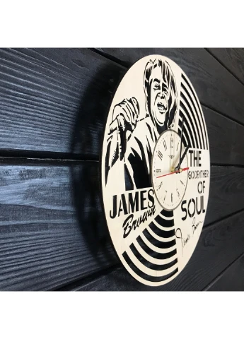Необычные настенные часы из дерева «James Brown» 7Arts (253566927)