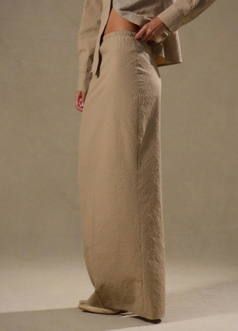Бежевая кэжуал однотонная юбка SHEIN