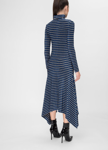Синее кэжуал платье Dafna May в полоску
