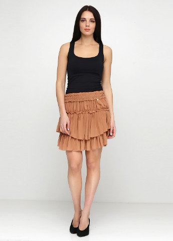 Светло-коричневая кэжуал однотонная юбка Liu Jo