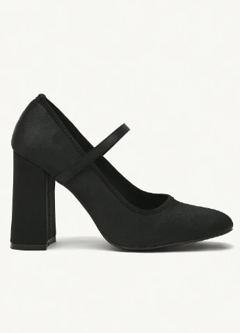 SHEIN Туфлі мері джейн чорний з текстиль, китай — демісезон (347077649)