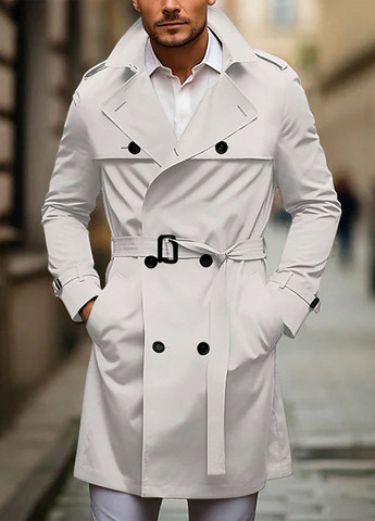 Плащ SHEIN тренчкот на пуговицах приталенный (340649048)