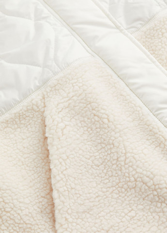 Светло-бежевая демисезонная куртка подовжена зі штучного хутра H&M