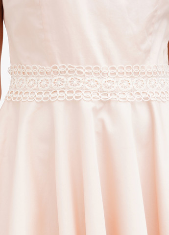 Пудрова кежуал сукня з спідницею-сонце Sassofono Club однотонна