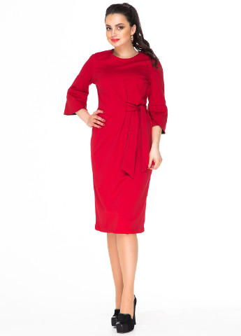Червона кежуал плаття, сукня Alpama однотонна