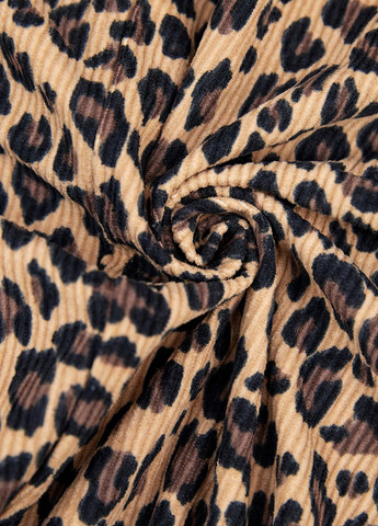 Бежевое праздничный, кэжуал платье а-силуэт SHEIN леопардовый